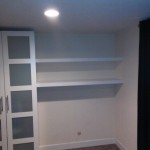 Custom floating shelves
