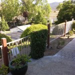 New fence posts installed repair complete